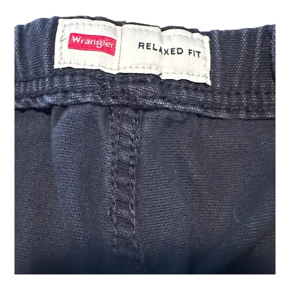 Wrangler Relaxed Fit Black Utility Cargo Pants L 36-38 Cotton‎ Workwear Outdoor